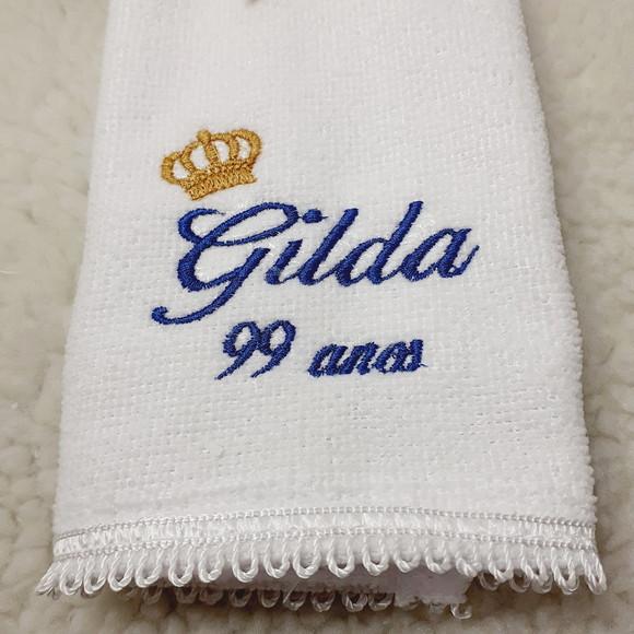 45 Lembrancinha de Aniversário 90 Anos Toalha Bordada