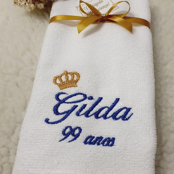 45 Lembrancinha de Aniversário 90 Anos Toalha Bordada
