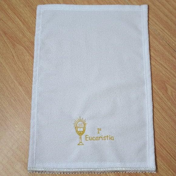 Lembrança Primeira Eucaristia Toalha Bordada Personalizada