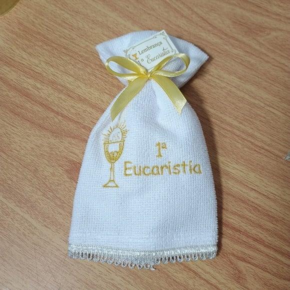 Lembrança Primeira Eucaristia Toalha Bordada Personalizada