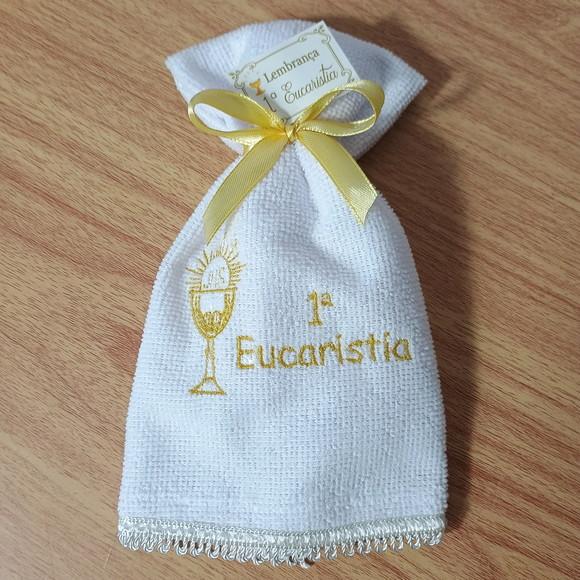 Lembrança Primeira Eucaristia Toalha Bordada Personalizada