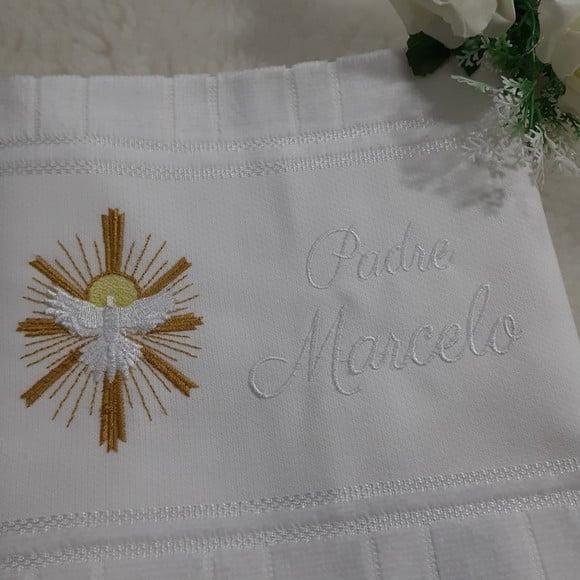 Toalha Bordada Personalizada Presente para o Padre