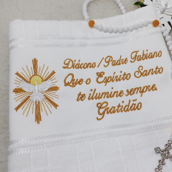 Toalha Bordada Personalizada Presente para Padre