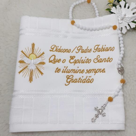 Toalha Bordada Personalizada Presente para Padre
