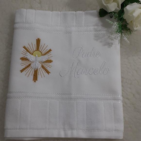Toalha Bordada Personalizada Presente para o Padre
