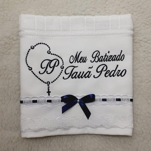 Toalha de Batizado Personalizada Bordada Tercinho