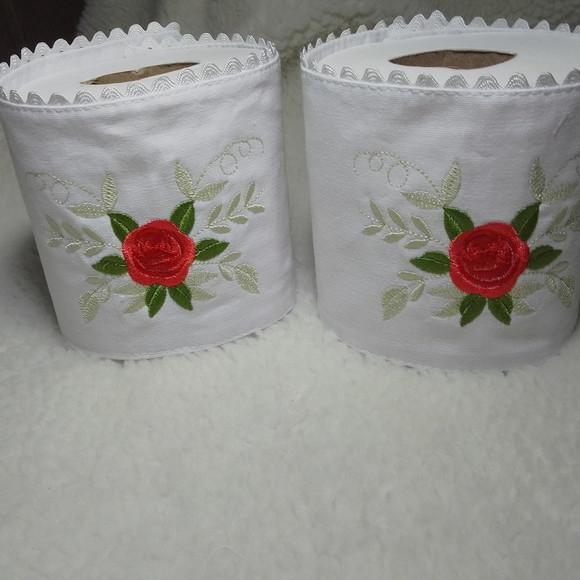 2 Porta Papeis Higiênico de Bancada em Tecido