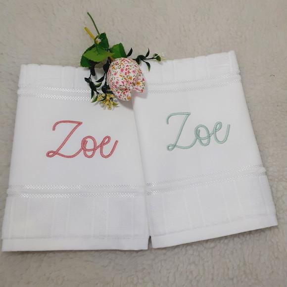 2 Toalhas Escolar Bordada Personalizada