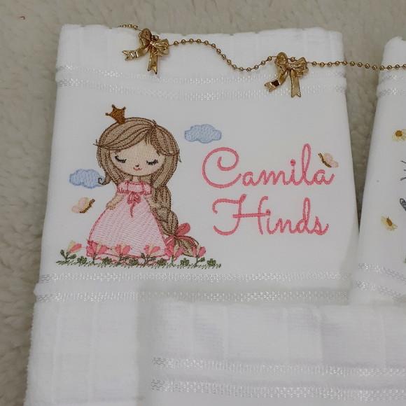 3 Toalhas Escolar Bordada Personalizada
