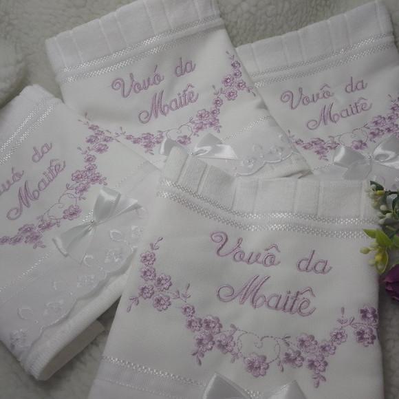 4 Toalhas Bordada e Personalizada para os Avós