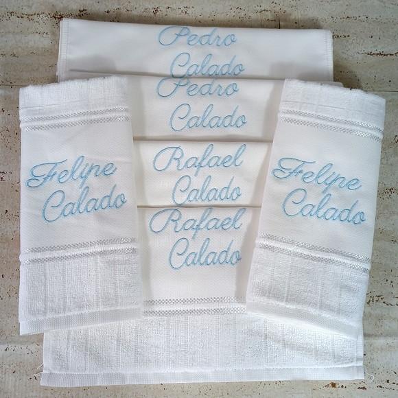 5 Toalhas Escolar Bordada e Personalizada