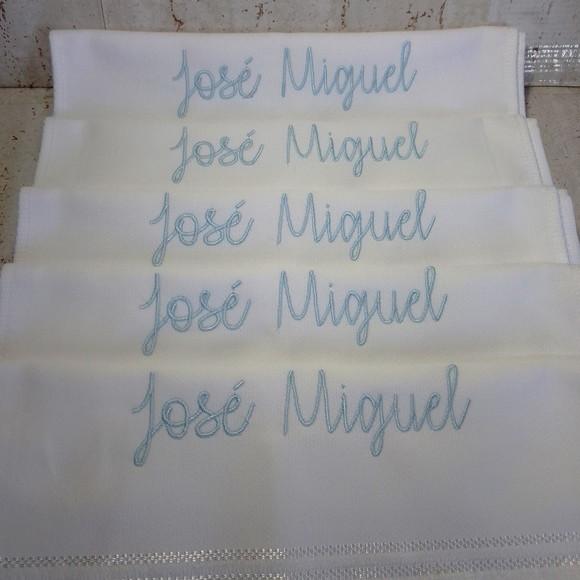 5 Toalhas Escolar Bordada e Personalizada