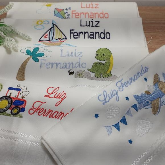 5 Toalhas Escolar Bordada e Personalizada