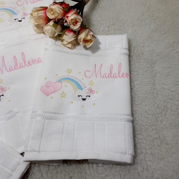 5 Toalhas Escolar Bordada e Personalizada