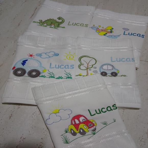 5 Toalhas Escolar Bordada e Personalizada