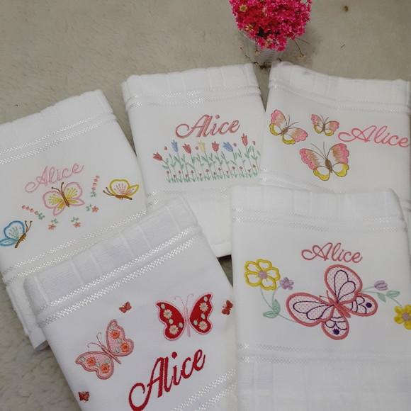 5 Toalhas Escolar Bordada e Personalizada