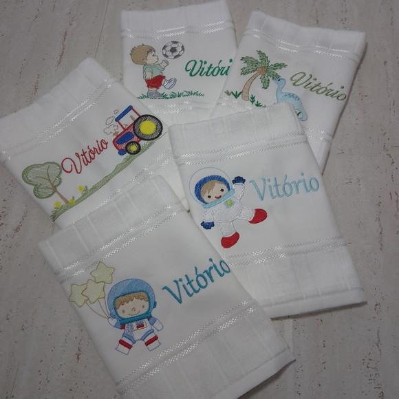 5 Toalhas Escolar Personalizada para Menino