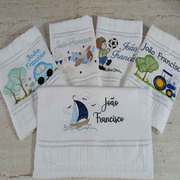 Kit Escolar 5 Toalhas Infantil Personalizadas