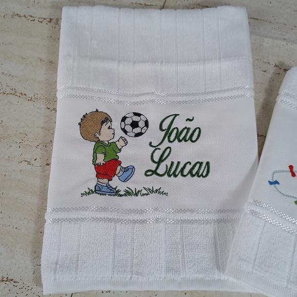 Kit Escolar Toalha de Rosto e Lavabo Personalizada