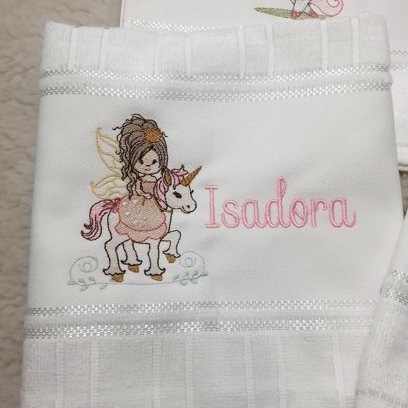 Kit Toalha Escolar Bordada 3 Unidades