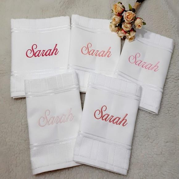 Kit Toalha Escolar Personalizada 5 Unidades
