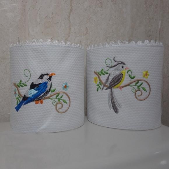 Porta Papel Higiênico Bordado 2 Unidades