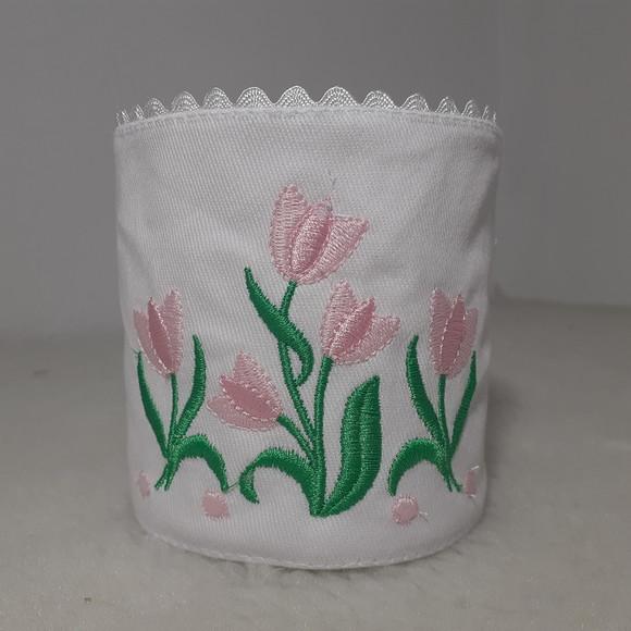 Porta Papel Higiênico Floral 2 Unidades