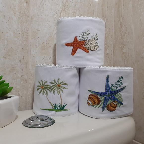 Protetor de Papel Higiênico em Tecido 3 Unidades