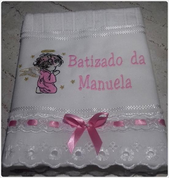 Toalha Bordada para Batizado