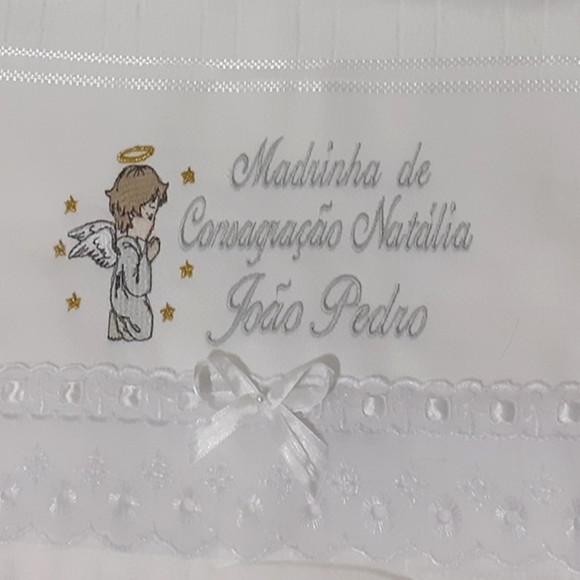 Toalha Bordada para Padrinho e Madrinha de Batismo