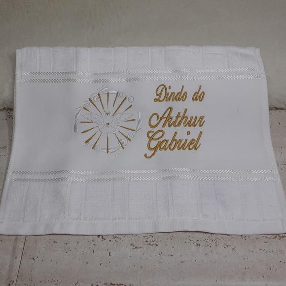 Toalha Bordada para Padrinho e Madrinha de Batismo