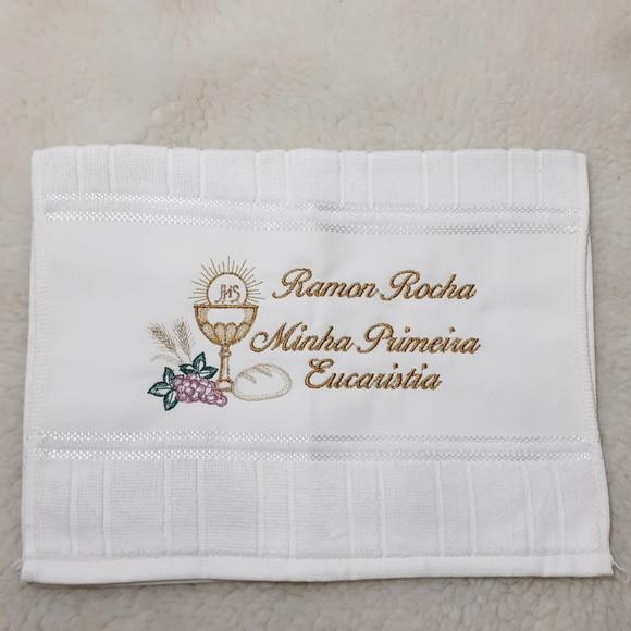 Toalha Bordada Personalizada Primeira Eucaristia
