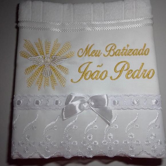 Toalha de Batismo Personalizada Espírito Santo