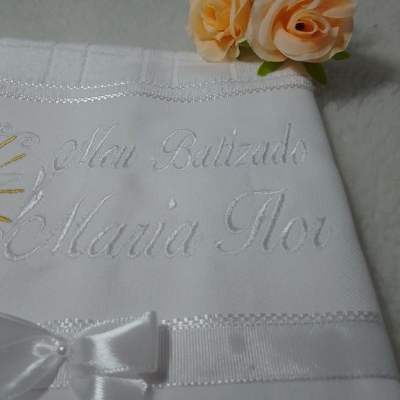 Toalha de Batismo Personalizada Espirito Santo