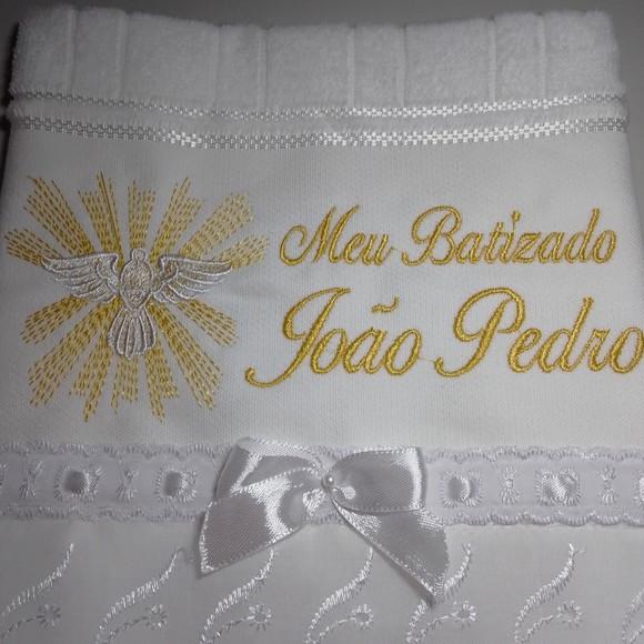 Toalha de Batismo Personalizada Espírito Santo