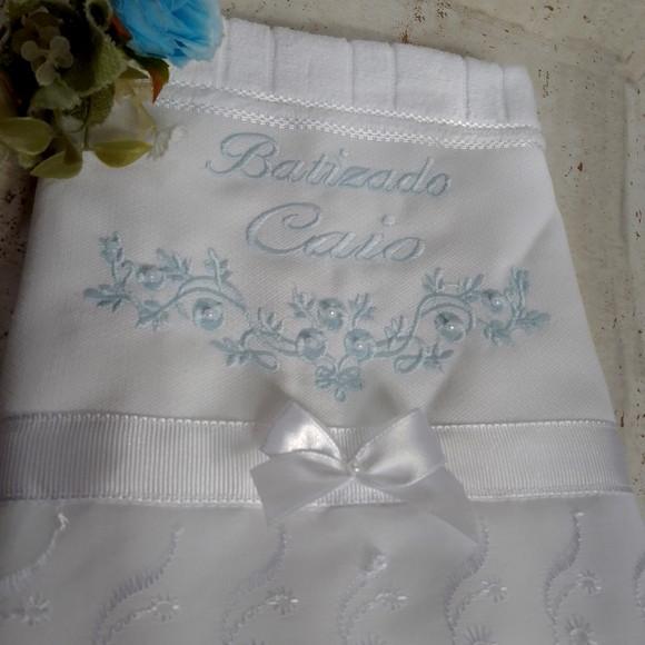 Toalha de Batizado Bordada Personalizada