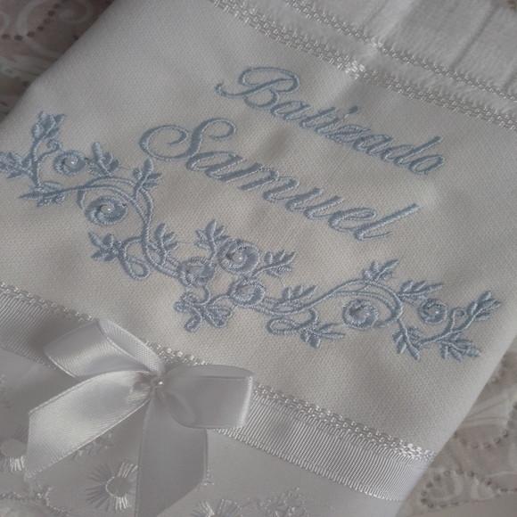 Toalha de Batizado Bordada Personalizada