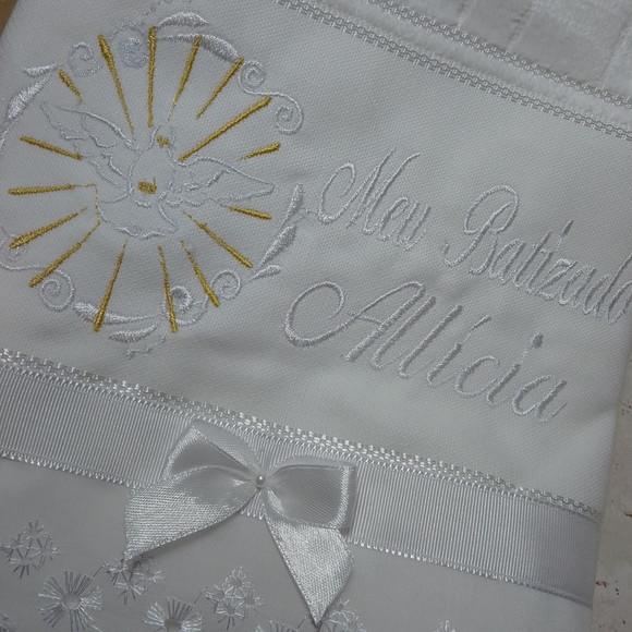 Toalha de Batizado Personalizada Espirito Santo