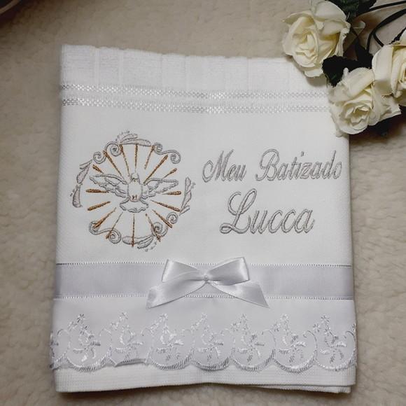 Toalha de Batizado Personalizada Espírito Santo