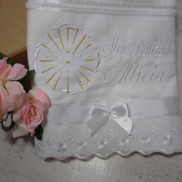 Toalha de Batizado Personalizada Espírito Santo