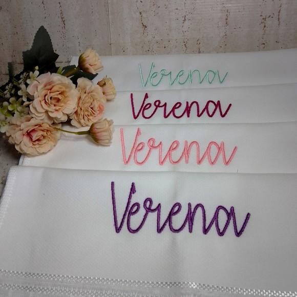 Toalha Escolar Bordada e Personalizada 4 Unidades