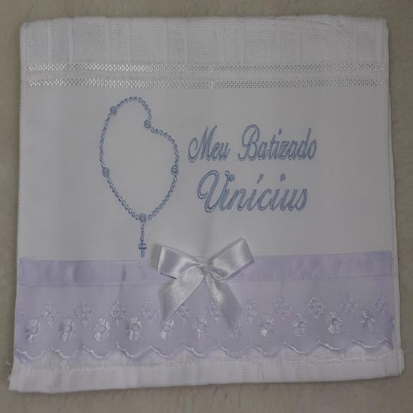 Toalha para Batismo Bordada Personalizada