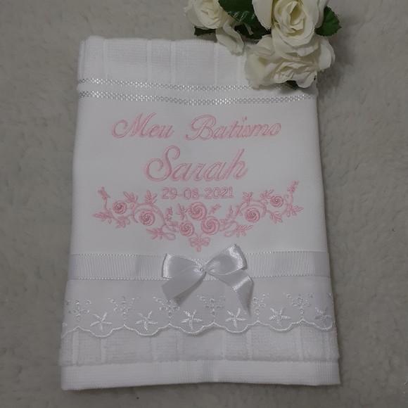 Toalha para Batizado Tema Flores