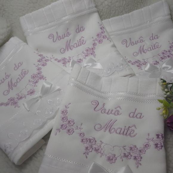 Toalhas Bordada e Personalizada para os Avós 4 Unidades