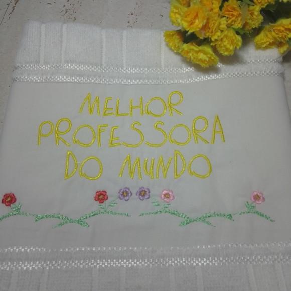 Toalhas Bordada Lembrança Dia dos Professores 10 Peças