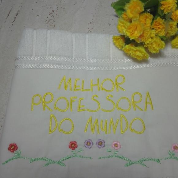 Toalhas Bordada Lembrança Dia dos Professores 10 Peças