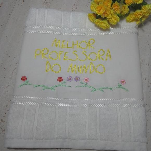 Toalhas Bordada Lembrança Dia dos Professores 10 Peças
