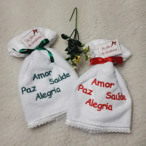 10 Lembrancinha de Natal para Funcionários Toalha Bordada