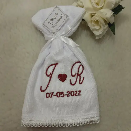 15 Lembranças de Casamento Bordada Monograma Noivos Toalha