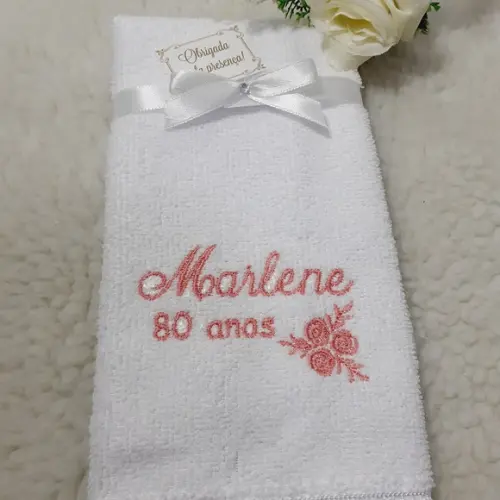 15 Lembranças Personalizada de Aniversário 80 Anos Flor Rosê
